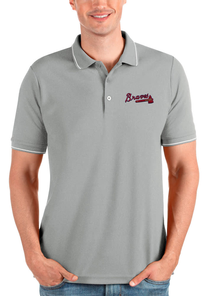 Men's Antigua Navy Atlanta Braves Legacy Pique Polo