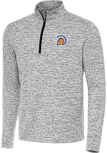 Antigua San Jose State Spartans Mens Black Cause Long Sleeve Qtr Zip Pullover