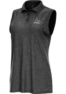 Antigua James Madison Dukes Womens Black Recap Polo Shirt