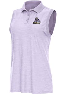 Antigua James Madison Dukes Womens Lavender Recap Polo Shirt