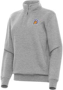 Antigua San Jose State Spartans Womens Grey Victory Qtr Zip