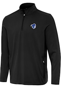 Antigua Seton Hall Pirates Mens Black Perilous Long Sleeve Qtr Zip Pullover