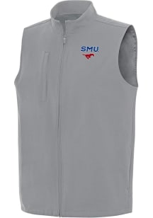 Antigua SMU Mustangs Mens Grey Regard Sleeveless Jacket