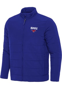 Antigua SMU Mustangs Mens Blue Swelter Filled Jacket