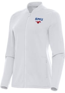 Antigua SMU Mustangs Womens White Continual Light Weight Jacket