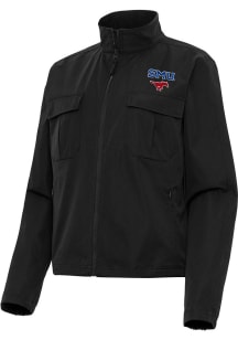 Antigua SMU Mustangs Womens Black Even Par Light Weight Jacket