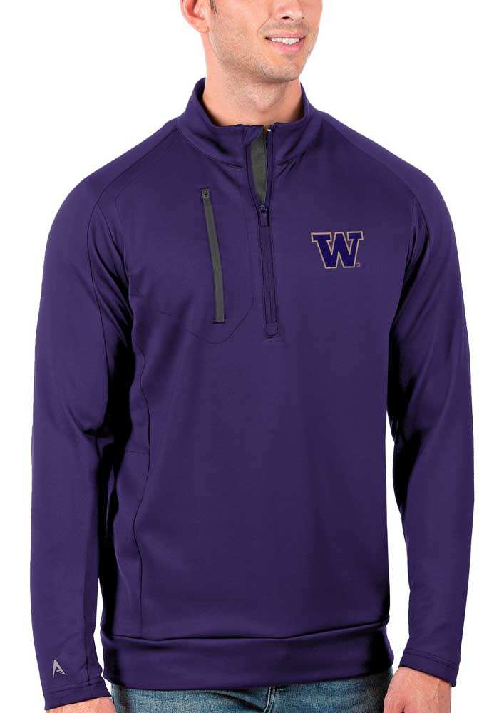 Antigua Washington Huskies Mens Purple Generation Long Sleeve 1/4 Zip Pullover