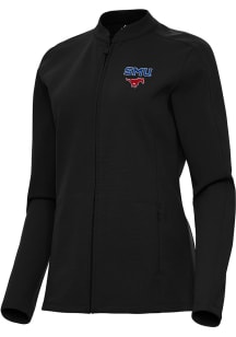 Antigua SMU Mustangs Womens Black Regard Light Weight Jacket