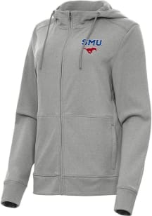 Antigua SMU Mustangs Womens Grey Seeker Light Weight Jacket