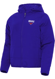 Antigua SMU Mustangs Womens Blue Universe Filled Jacket