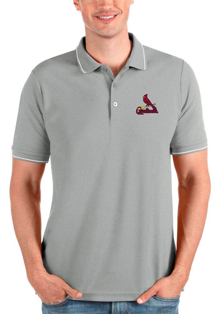 Men's Antigua Red St. Louis Cardinals Compass Polo