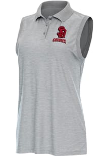 Antigua South Dakota Coyotes Womens Grey Recap Polo Shirt
