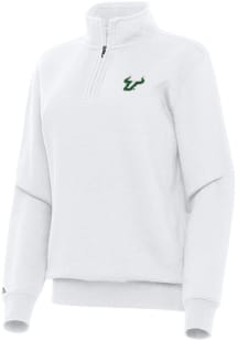 Antigua South Florida Bulls Womens White Victory Qtr Zip