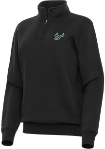 Antigua South Florida Bulls Womens Black Victory Qtr Zip
