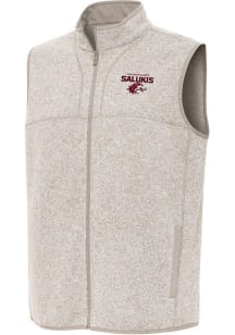 Antigua Southern Illinois Salukis Mens Oatmeal Fortune Sleeveless Jacket