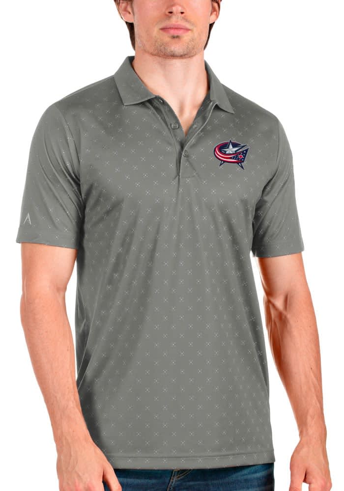 Antigua Columbus Blue Jackets Mens Spark Short Sleeve Polo