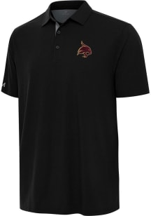 Antigua Texas State Bobcats Mens Black Era Short Sleeve Polo