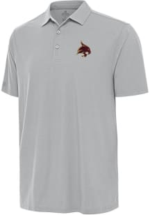 Antigua Texas State Bobcats Mens Grey Era Short Sleeve Polo