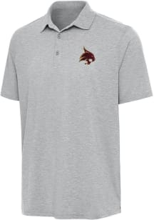 Antigua Texas State Bobcats Mens Grey Par 3 Short Sleeve Polo