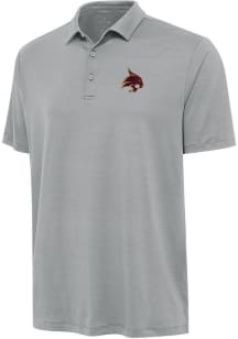 Antigua Texas State Bobcats Mens Grey Reprocess Recycled Short Sleeve Polo