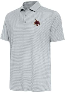 Antigua Texas State Bobcats Mens Grey Scheme Short Sleeve Polo