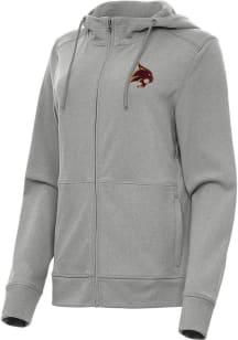 Antigua Texas State Bobcats Womens Grey Seeker Light Weight Jacket