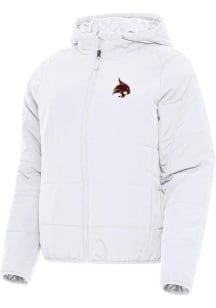 Antigua Texas State Bobcats Womens White Universe Filled Jacket