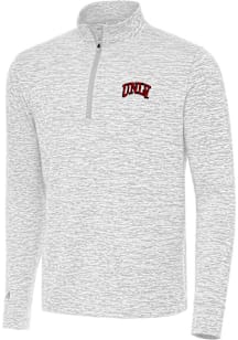 Antigua UNLV Runnin Rebels Mens Grey Cause Long Sleeve Qtr Zip Pullover