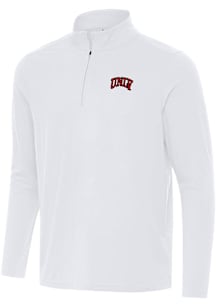 Antigua UNLV Runnin Rebels Mens White Intent Long Sleeve Qtr Zip Pullover