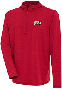 Antigua UNLV Runnin Rebels Mens Red Tidy Long Sleeve Qtr Zip Pullover