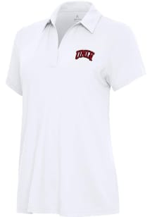 Antigua UNLV Runnin Rebels Womens White Era Short Sleeve Polo Shirt