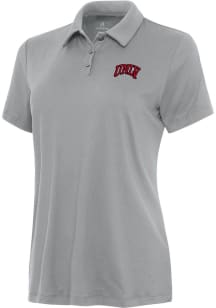Antigua UNLV Runnin Rebels Womens Grey Reprocess Recycled Short Sleeve Polo Shirt