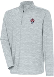 Antigua Colorado Rapids Mens Grey Determined Long Sleeve Qtr Zip Pullover