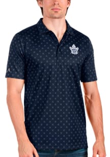 Antigua Toronto Maple Leafs Mens Navy Blue Spark Short Sleeve Polo