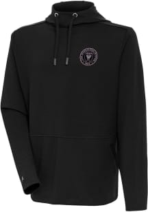 Antigua Inter Miami CF Mens Black Honeycomb Long Sleeve Hoodie
