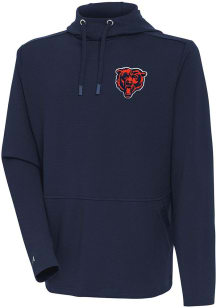 Antigua Chicago Bears Mens Navy Blue Alternate Honeycomb Long Sleeve Hoodie