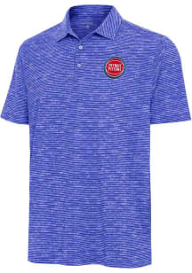 Antigua Detroit Pistons Mens Blue Status Short Sleeve Polo