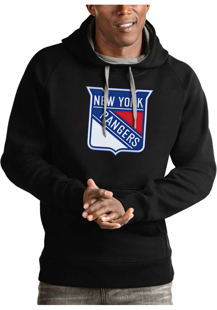 Antigua New York Rangers Mens Black Victory Long Sleeve Hoodie
