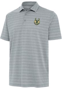 Antigua Milwaukee Bucks Mens Grey Urge Short Sleeve Polo