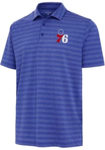 Antigua Philadelphia 76ers Mens Blue Urge Short Sleeve Polo