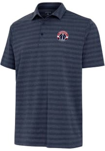 Antigua Washington Wizards Mens Navy Blue Urge Short Sleeve Polo