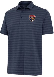 Antigua Florida Panthers Mens Navy Blue Urge Short Sleeve Polo