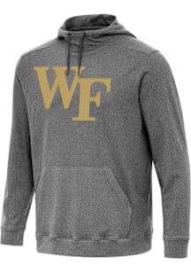 Antigua Wake Forest Demon Deacons Mens Black Full Front Cloud Long Sleeve Hoodie