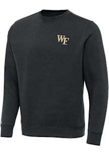 Antigua Wake Forest Demon Deacons Mens Charcoal Victory Long Sleeve Crew Sweatshirt