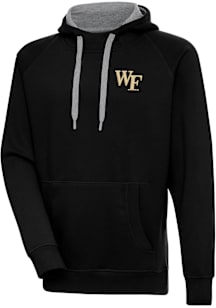 Antigua Wake Forest Demon Deacons Mens Black Victory Long Sleeve Hoodie