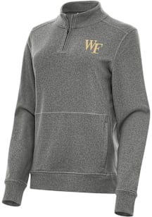 Antigua Wake Forest Demon Deacons Womens Black Crush Qtr Zip