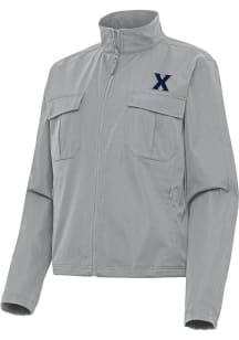 Antigua Xavier Musketeers Womens Grey Even Par Light Weight Jacket