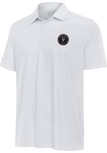 Antigua Inter Miami CF Mens White Whirl Short Sleeve Polo