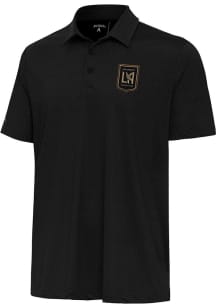 Antigua Los Angeles FC Mens Black Whirl Short Sleeve Polo