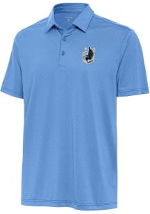 Antigua Minnesota United FC Mens Blue Whirl Short Sleeve Polo